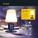 Lampe de table noire LED sans fil Securit Michelle avec 3 Ã©tiquettes ardoises amovibles