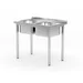 Tafel met 2 spoelbakken – met bouten