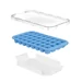 Ice cube mould with lid and bottom tray