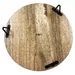 Olympia Ronde Display Standaard Mangohout met Metalen Poten 250x80mm