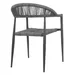 Bolero Eden PE gevlochten rattan outdoor armstoelen antraciet (4stuks)