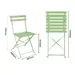 Chaises de terrasse pliantes en acier Bolero vert clair (Lot de 2)
