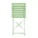 Chaises de terrasse pliantes en acier Bolero vert clair (Lot de 2)