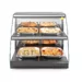 Vitrine de table chauffante quartz deux niveaux