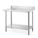 Work table with backsplash