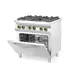 Gasfornuis 4-pits met convectieoven GN 1/1