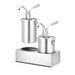 Set : 2 distributeurs de sauce en acier inoxydable avec pompe