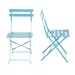 Chaises de terrasse pliantes en acier Bolero bleu turquoise (Lot de 2)