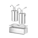 Set : 2 distributeurs de sauce en acier inoxydable avec pompe
