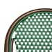 Chaises bistrot parisien en rotin PE Bolero motif vert (Lot de 2)
