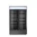 Back bar refrigerator with a backlit panel, double-door