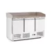 Pizzawerkbank met 3 deuren en koelvitrine 380+40L