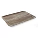 Serving tray with melamine laminate, non slip, with wood design