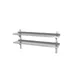 Double wall shelf, adjustable, with 2 brackets