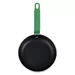 Hygiplas Aluminium Antiaanbak Teflon Platinum Plus Koekenpan met Groene Handgreep 20cm