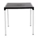 Table carrÃ©e avec pieds aluminium Bolero noire 750mm