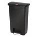 Poubelle Ã  pÃ©dale frontale Rubbermaid Slim Jim noire 50L