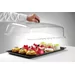 Display tray with lid, rectangular