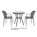 Table ronde d'extÃ©rieur Marston Bolero noire 700mm