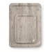 Serving tray with melamine laminate, non slip, with wood design
