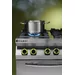 Gas cooker 4-burner with convection oven GN 1/1