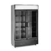 Back bar refrigerator with a backlit panel, double-door