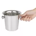 Olympia Mini Geribbelde Ijsemmer Roestvrij Staal