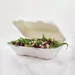 Vegware composteerbare bagasse voedseldozen met scharnierdeksel 22,8cm (200 stuks)