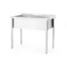 Table with single wash trough, with splashback – bolted, depth 600 mm
