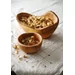 Decorative olive wood bowl