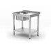 Sink table with shelf – bolted, depth 600 mm