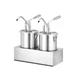 Set : 2 distributeurs de sauce en acier inoxydable avec pompe