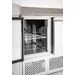 Pizzawerkbank met 3 deuren en koelvitrine 380+40L