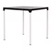 Table carrÃ©e avec pieds aluminium Bolero noire 750mm