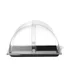 Roll-top display tray, rectangular