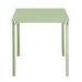 Table carrÃ©e en acier Bolero Adeline 700mm vert clair