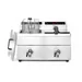 Friteuse à induction avec robinet de vidange - 2 x 8 l