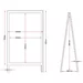 Panneau de trottoir Olympia cadre en bois 850 x 500mm