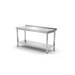 Wall table with shelf – bolted, depth 600 mm