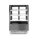 Refrigerated display cabinets with 3 slanted shelves