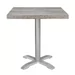 Plateau de table carrÃ© prÃ©-percÃ© en mÃ©lamine Bolero gris 700 mm