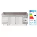 2-Door pizza cooling table with 7 drawers, with granite worktop