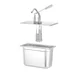Lid with dispenser for GN containers