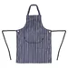 Tablier bavette avec poche Whites rayÃ© marine et blanc