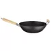 Wok with wooden handle