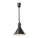 Rise and fall heat lamp, conical