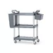 3-shelf polypropylene service cart, small