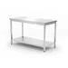 Central table with shelf  – bolted, depth 600 mm