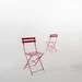 Bolero stalen opklapbare stoelen rood (2 stuks)