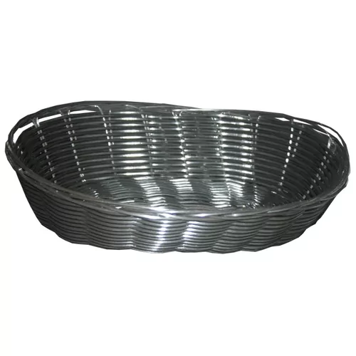 Corbeille à pain PP ovale noire 170x120xH40mm